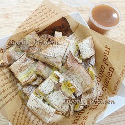 กล้วยปิ้ง กล้วบอบ ซอสคาราเมล