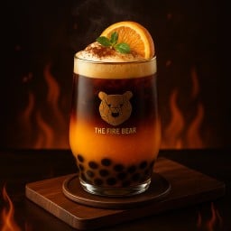 **เมนูใหม่**กาแฟส้มยูซุเอสเพรสโซ่ไข่มุกลาวาเสิร์ฟพร้อมชีสครีมโรยด้วยชีสเค้กเฟลค แก้วหมี L 22 Oz