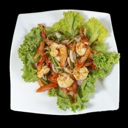 ပုဇွန်သုပ်(အကျက်) ยำกุ้ง PRAWN SALAD (BOIL)