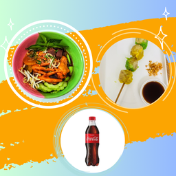 เชต ก๋วยเตี๋ยวไก่+ขนมจีบหมู+โค้ก330ml