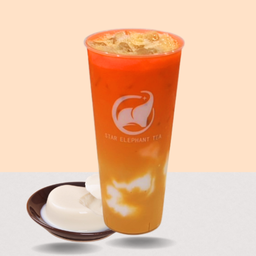 ชาไทยพุดดิ้งเต้าฮวย Thai Tea Pudding Tofu