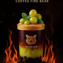 **เมนูใหม่**กาแฟองุ่นไชน์มัสคัทเอสเพรสโซ่ไข่มุกลาวาเสิร์ฟพร้อมชีสครีมและชีสเค้กเฟลค แก้วหมี L 22oz