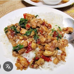 กระเพราไก่ราดข้าว
