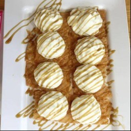 โรตีทิชชู่วิปครีม+คาราเมล