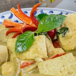 ขนมจีนแกงเขียวหวานเจ