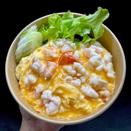 ข้าวหน้ากุ้งไข่ข้น