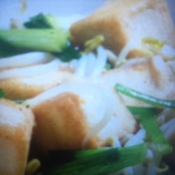 ข้าวหน้าผัดถั่วงอกเจ