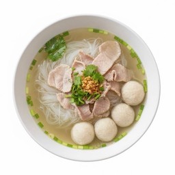 หมี่น้ำหมู+ลูกชิ้น