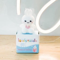 เทียนกระต่ายสีขาว