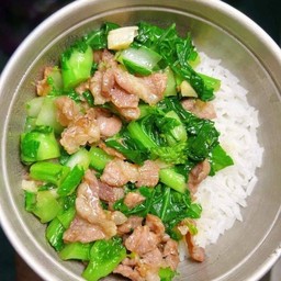 ฝัดคะน้ากุ้งสด