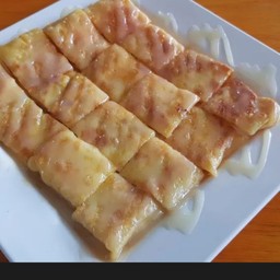 โรตีใส่ไข่+เนยถั่ว+ช็อค