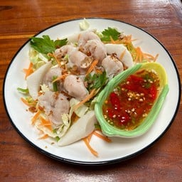 ยำเกี๊ยวปลา+ลูกชิ้นปลา
