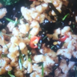 ข้าวหน้าลาบโปรตีนเกษตรเจ