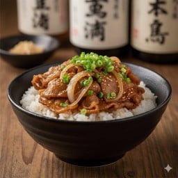 ข้าวหน้า หมู , ไก่ ผัดซอสญี่ปุ่น