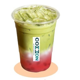 Ice matcha strawberry latte