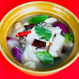 ต้มยำเนื้อปลากะพง น้ำใส