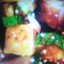 ข้าวเหนียวลาบเต้าหู้เจ