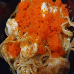 สปาเก๊ตตี้ผัดซอสมันกุ้ง