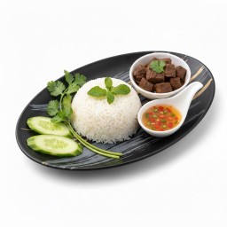 U12 ข้าวหน้าเนื้อตุ๋น เสริฟพร้อมพริกน้ำส้ม