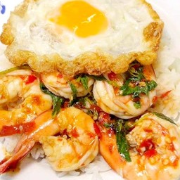 ข้าวกะเพรากุ้ง [โปรเดือด ลดราคาสุดคุ้ม]