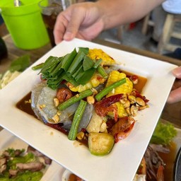 ตำข้าวโพดกุ้งสด