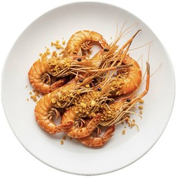 กุ้งใหญ่ทอดกระเทียม