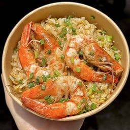 ข้าวด้งผัดไข่กุ้งจัมโบ้