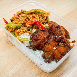 ข้าวราดแกง 2 อย่าง