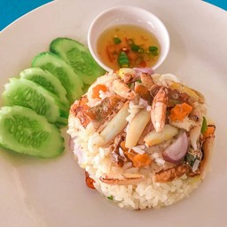 ข้าวหน้าปูน้ำจิ้มซีฟู้ด