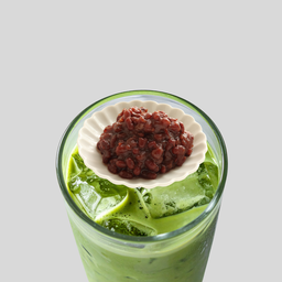 Iced Matcha Latte With Redbean