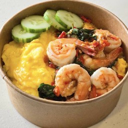 กะเพรากุ้งพริกแห้ง