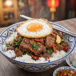 ข้าวกะเพราเนื้อตุ๋น