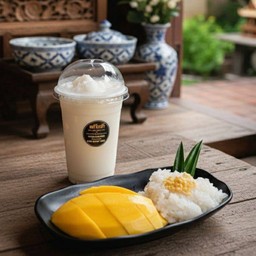 ข้าวเหนียวมะม่วง + มะพร้าวปั่น