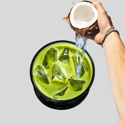 Iced Premium Matcha Clear With Coconut Nam-Hom Water