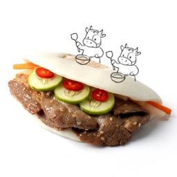 บันเนื้อวากิวผัดซอส