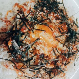 ข้าวหมูสไลด์ย่างสตามินะไข่ออนเซ็น