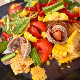 ตำข้าวโพดหอยแครง