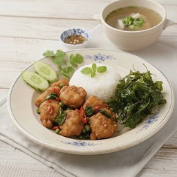 F3 ข้าวผัดกระเพราไก่กรอบ