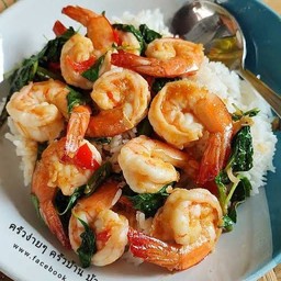 ข้าวราดกะเพรากุ้ง