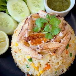 ข้าวผัดปู+น้ำจิ้มซีฟู้ด