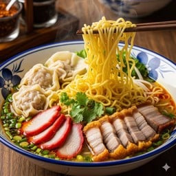 บะหมี่ หมูแดง-หมูกรอบ