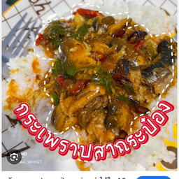 กระเพาปากระป๋องราดข้าว