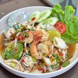 ยำปลาร้าทะเลรวม