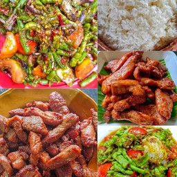 ตำถั่ว ทอดหมู ข้าวเหนียว