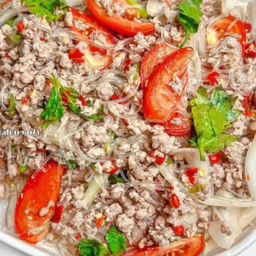 ยำวุ้นเส้นหมูสับ