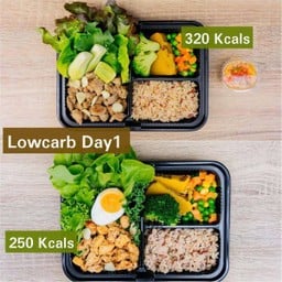 ชุดอาหารคลีน วันที่ 1 - หมูมะนาว น้ำตกอกไก่