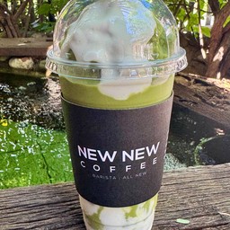 มัทฉะลาเต้นมสดปั่นครีมชีส