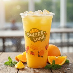 น้ำส้มสายน้ำผึ้ง แบบใส่น้ำแข็ง