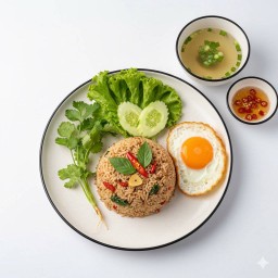U24 ข้าวกระเพราคคลุก+ไข่ดาว