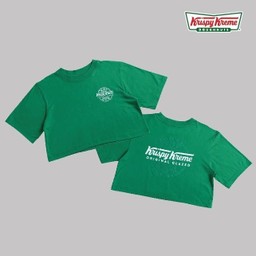 เสื้อครอป โอเวอร์ไซส์ คริสปี้ครีม ฮอทไลท์ (สีเขียว